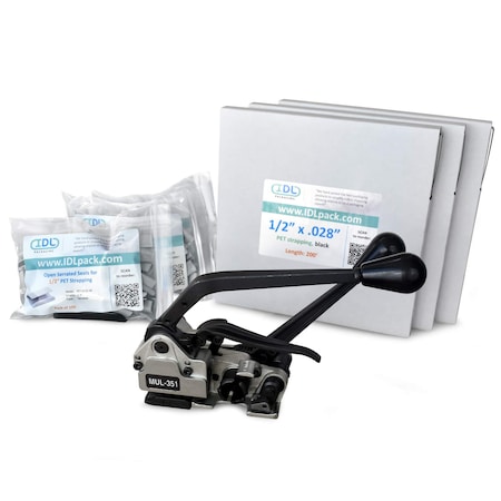 Idl Packaging 1/2" Polyester Strapping Kit, 600 Ft., Combination Tool CM.PSK.12.600